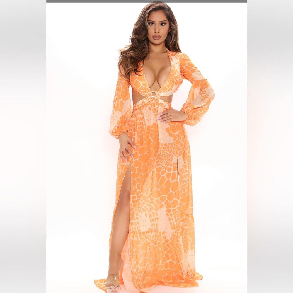 Somewhere In The Sun Maxi Dress - Orange